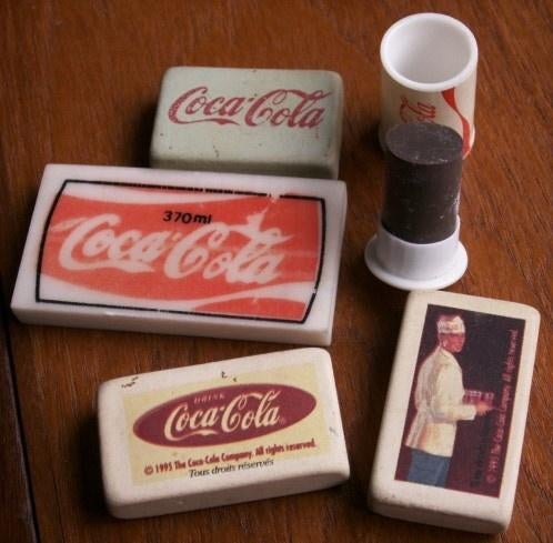 5 verschillende Coca Cola gummetjes gum Coca-Cola, Ophalen of Verzenden, Nieuw, Gebruiksvoorwerp