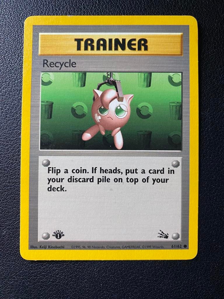 Recycle 1st Edition - Fossil - 61/62 - Pokemon kaart, Ophalen of Verzenden, Zo goed als nieuw