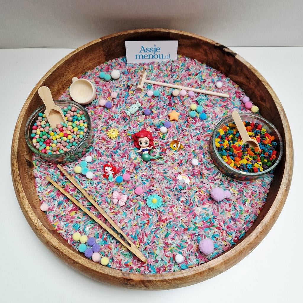 Speelbakvulling compleet XL Prinses - speelrijst, Ophalen of Verzenden, Rond, Hout