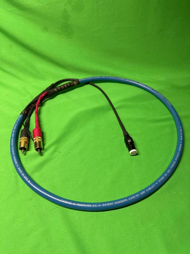 Cardas Quadlink phonokabel 125 cm, Audio, Tv en Foto, Ophalen of Verzenden, Zo goed als nieuw, Platenspeler-onderdeel, Overige merken