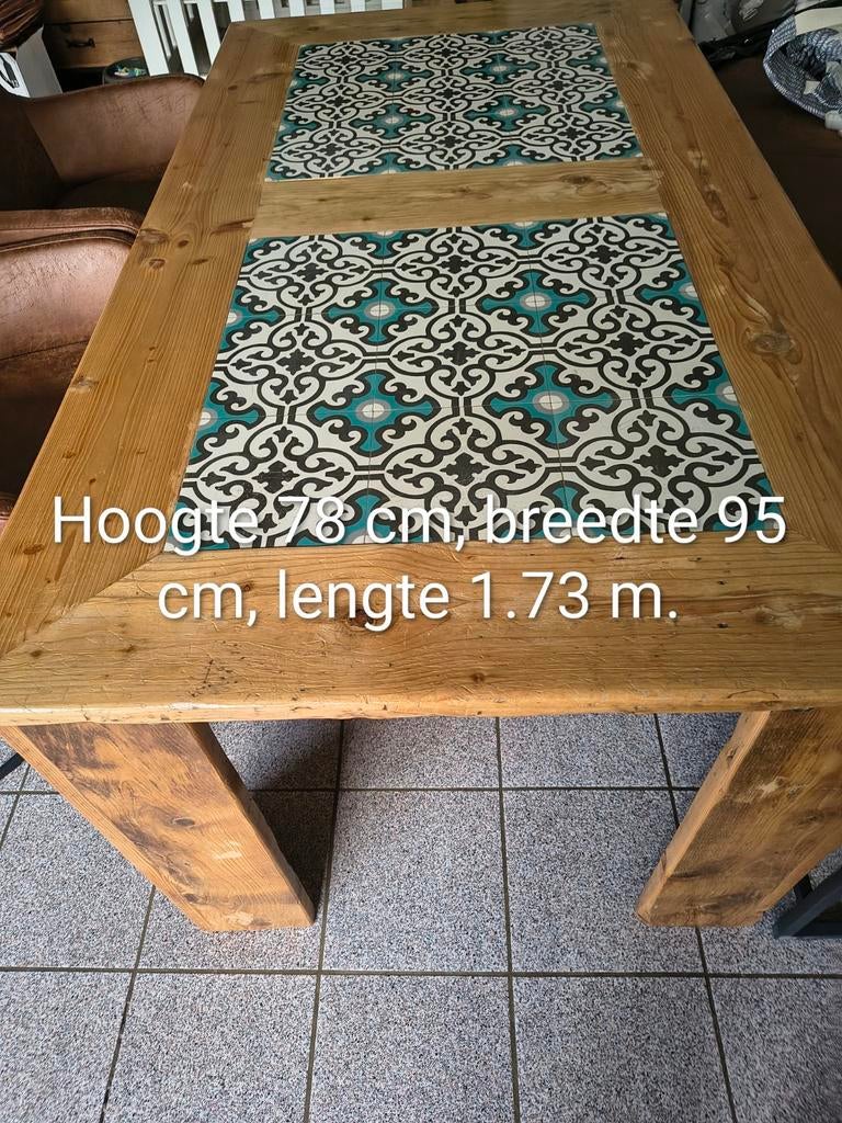 Eetkamertafel van steigerhout., Huis en Inrichting, Tafels | Salontafels, Gebruikt, 75 cm of meer, 50 tot 100 cm, 150 tot 200 cm