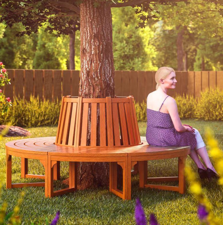 Boombank parkbank rond hout ø160 GRATIS BEZORGD!, Verzenden, Nieuw, Nvt, Nvt