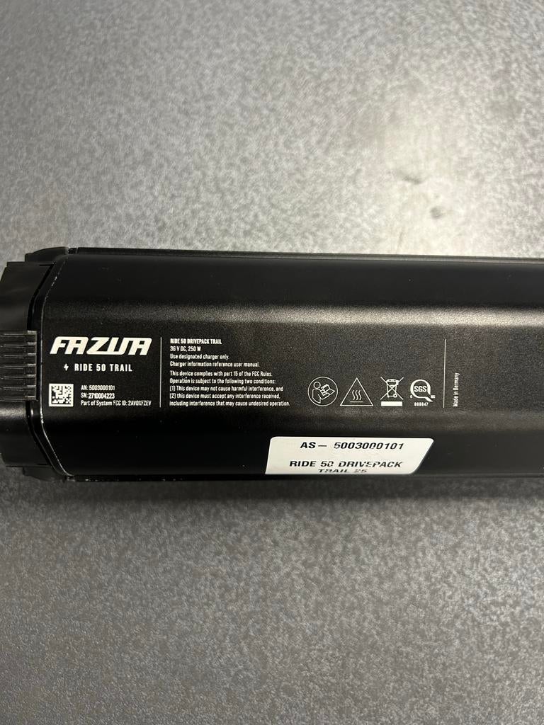 Fazua Ride 50 Trial - Met Garantie!, Fietsen en Brommers, Fietsaccessoires | Fietsaccu's, Gebruikt, Ophalen of Verzenden
