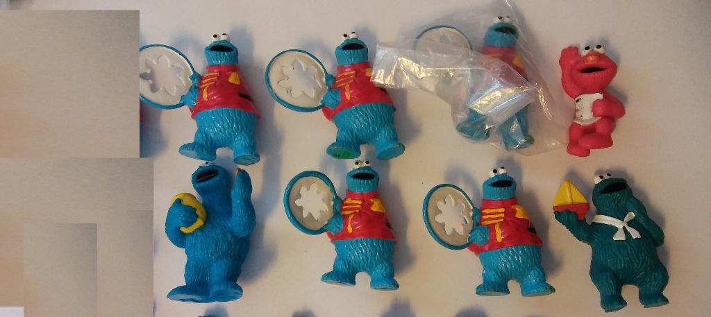 Sesamstraat tekenfilm serie pvc figuren oscar, Verzamelen, Poppetjes en Figuurtjes, Gebruikt, Ophalen of Verzenden