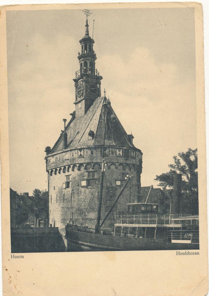 1356  Hoorn Hoofdtoren, Ophalen of Verzenden, 1940 tot 1960, Noord-Holland
