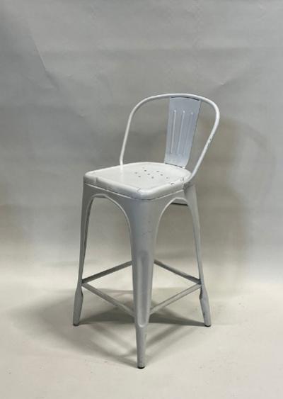 Tolix style industriële barkruk wit | zithoogte 65 cm, 60 tot 90 cm, Nieuw, Ophalen of Verzenden, 1 kruk