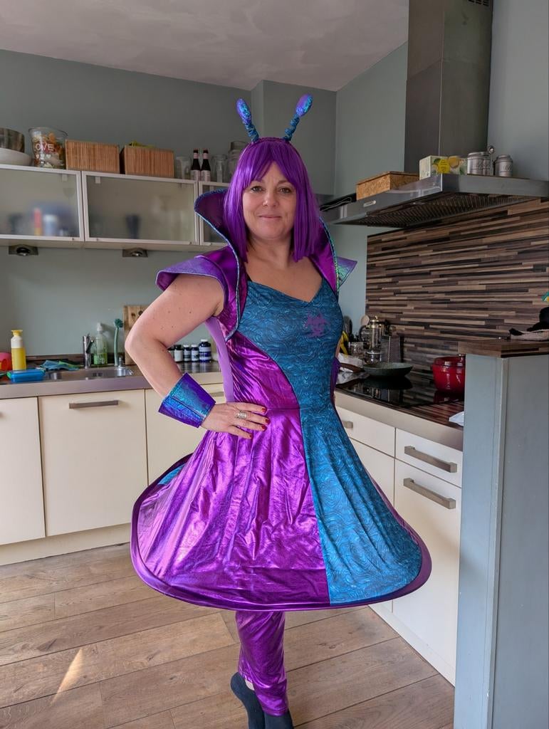 Carnavalspak Dames UFO Alien Ruimte Kostuum, Carnaval, Nieuw, Ophalen of Verzenden, Kleding