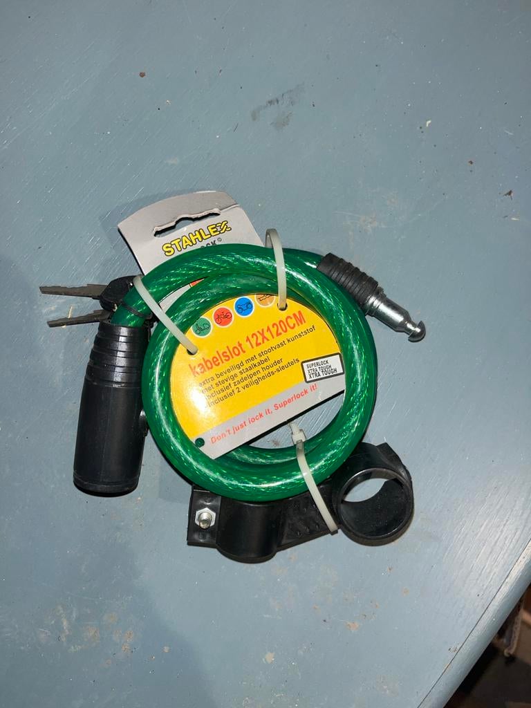 Nieuw Kabelslot 12x120cm - Superlock, Fietsen en Brommers, Ophalen of Verzenden, Nieuw, Kabelslot