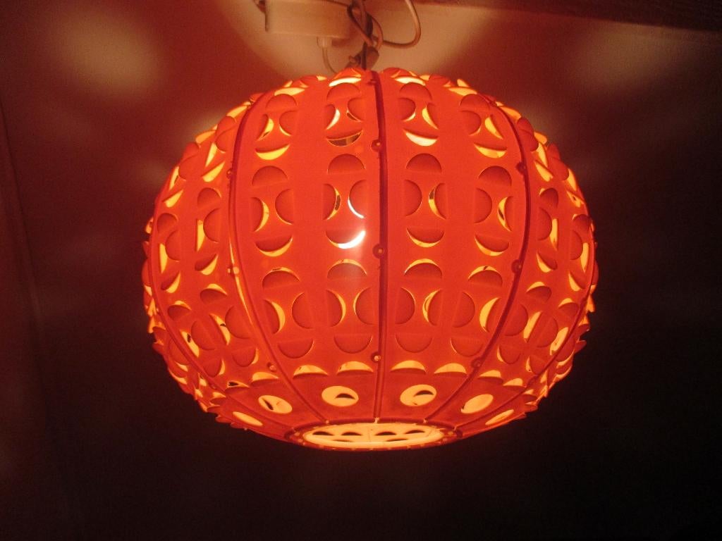 ufo lamp kunststof space age design jaren 70 vintage retro, Kunststof, Gebruikt, ?, Minder dan 50 cm