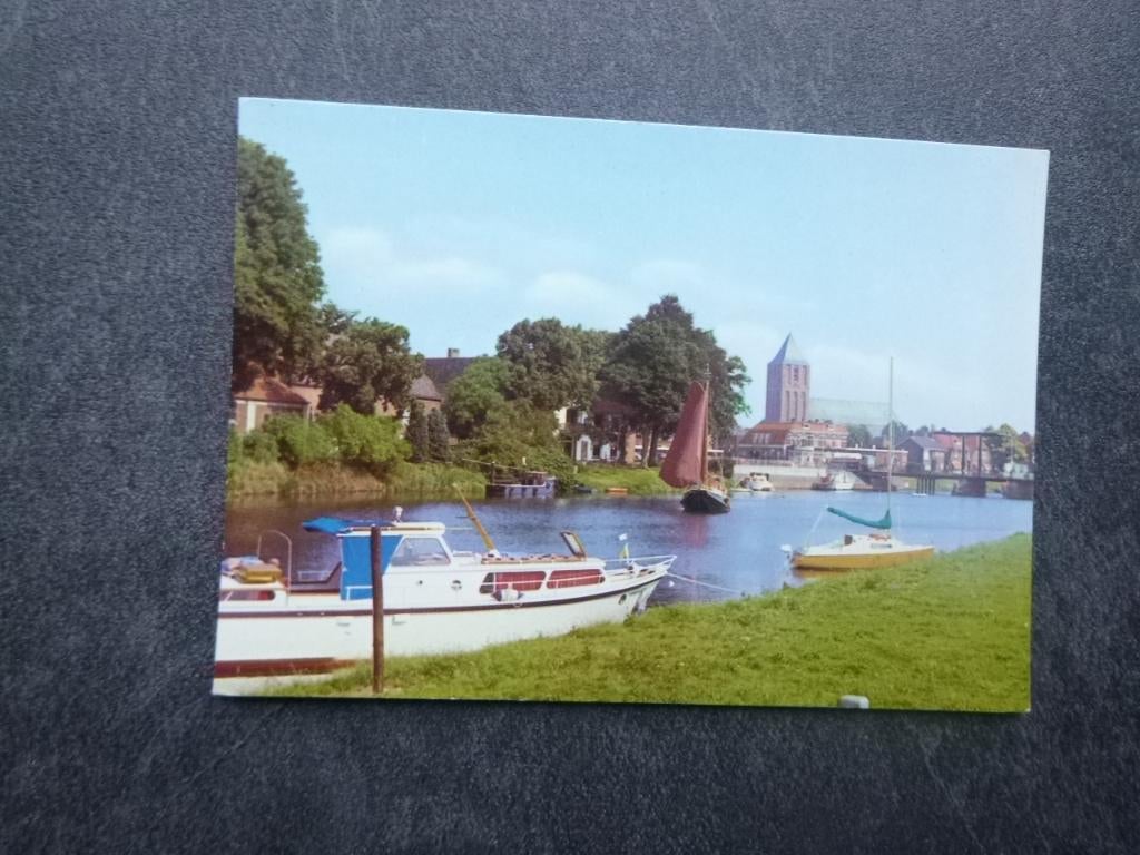 gezicht op Dalfsen, boten 1986, Ophalen of Verzenden, 1980 tot heden, Gelopen, Noord-Brabant