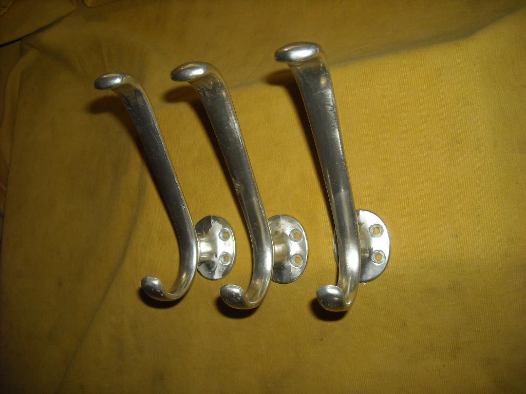 60-er jaren kapstok kapstokhaken haak haken aluminium oude, Ophalen of Verzenden