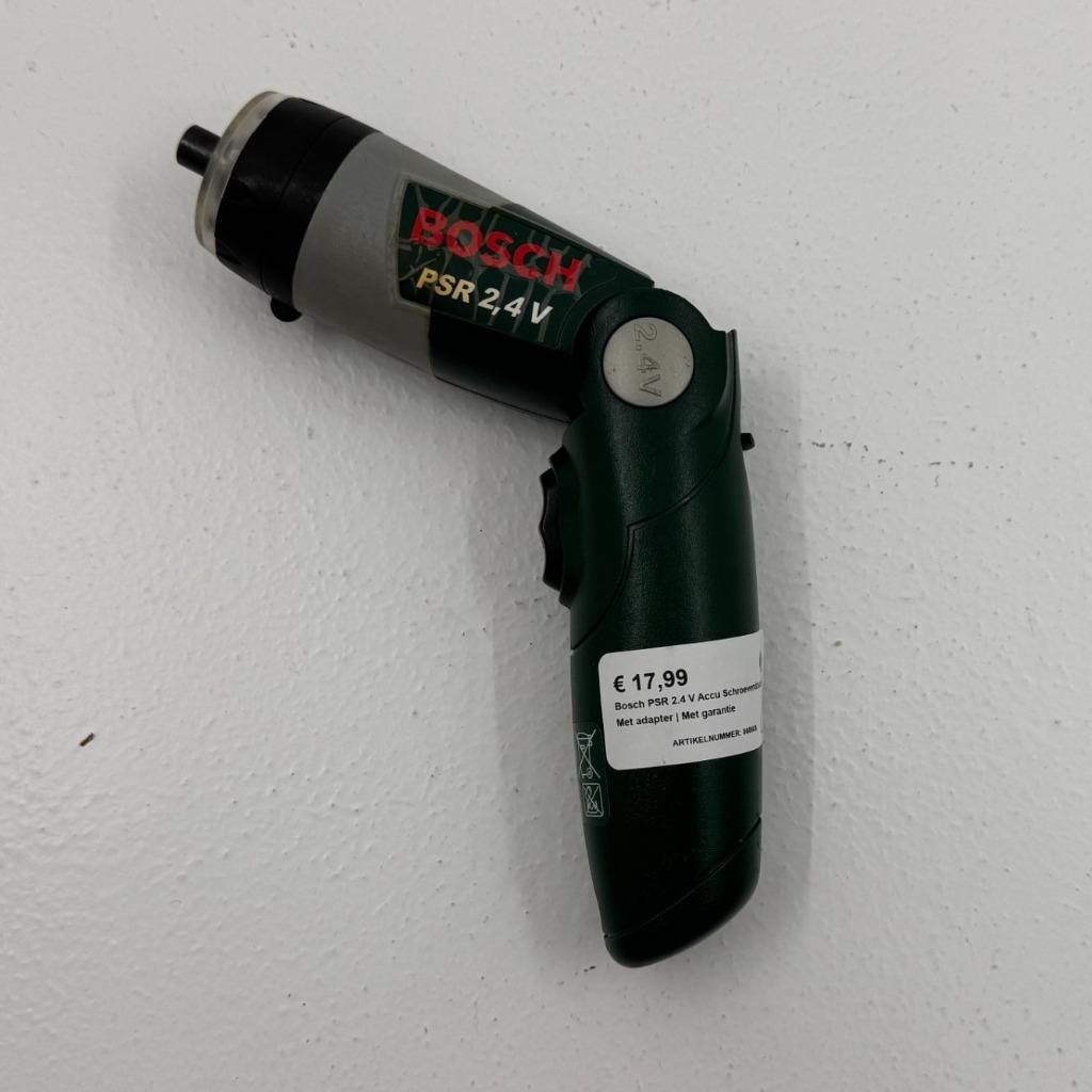 Bosch PSR 2.4 V Accu Schroevendraaier | Met adapter | Met ga, Ophalen of Verzenden, Gebruikt, 600 watt of meer, Boor- en Schroefmachine