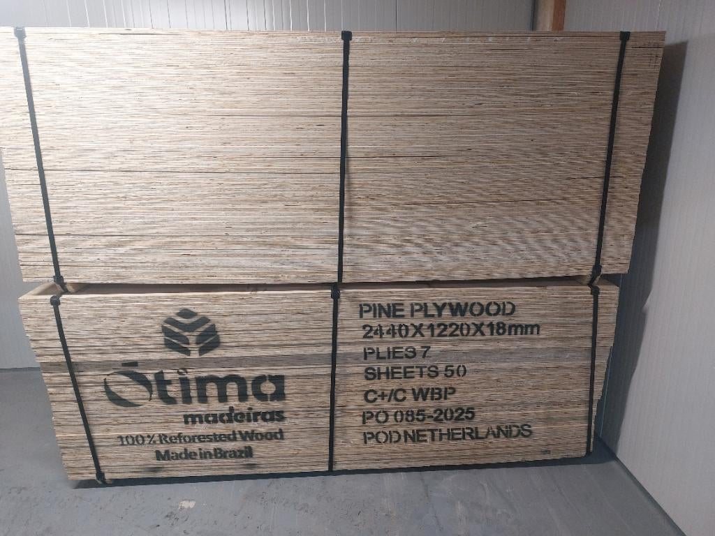 Underlayment Rechtekanten  De goedkoopste Stapelkorting, Ophalen, Nieuw, Hout, Minder dan 20 mm