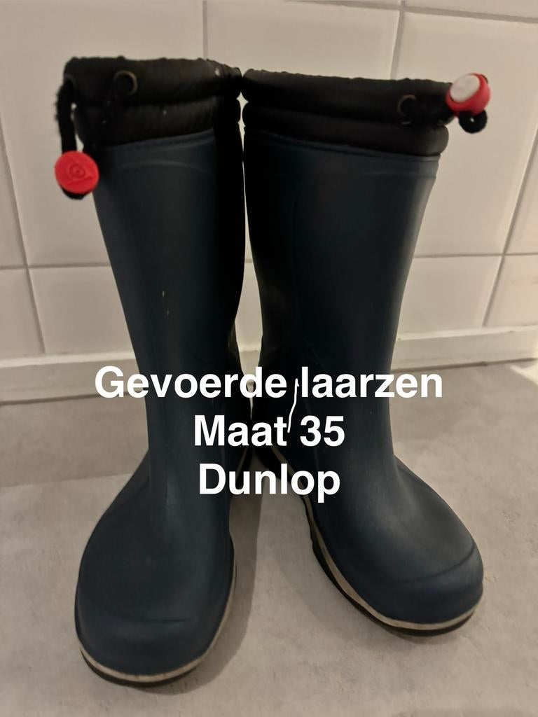 Dunlop gevoerde laarzen maat 35, Kinderen en Baby's, Kinderkleding | Schoenen en Sokken, Ophalen, Gebruikt, Jongen of Meisje, Laarzen