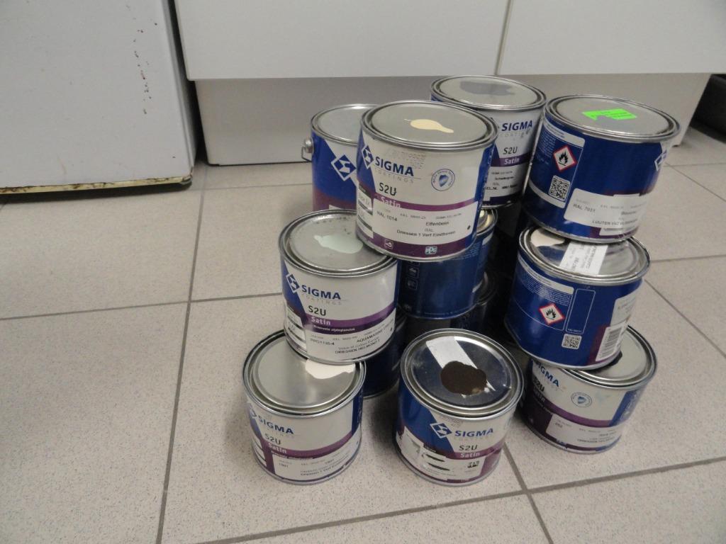 PARTIJ SIGMA S2U SATIN ZIJDEGLANSLAK, Doe-het-zelf en Verbouw, Verf, Beits en Lak, Overige kleuren, Nieuw, Ophalen of Verzenden