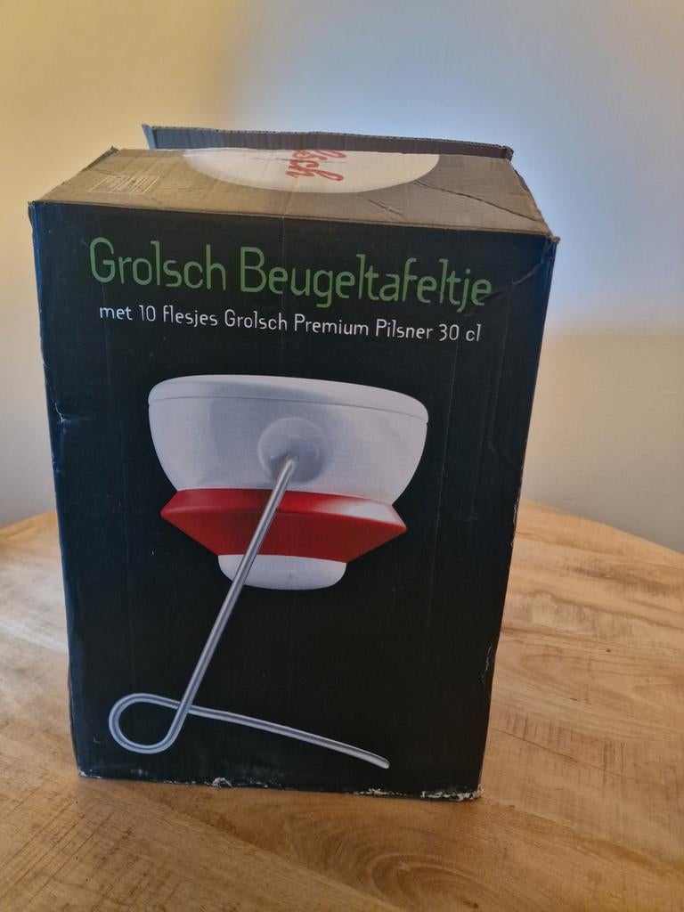 Grolsch verzameling: grolsch beugeltafeltje bijzet, Ophalen, Zo goed als nieuw, Grolsch