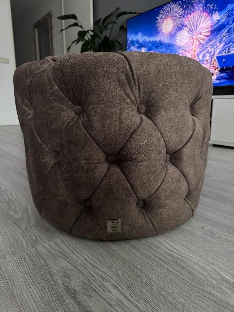 Riviera Maison poef, Ophalen of Verzenden, Zo goed als nieuw, 125 cm of meer