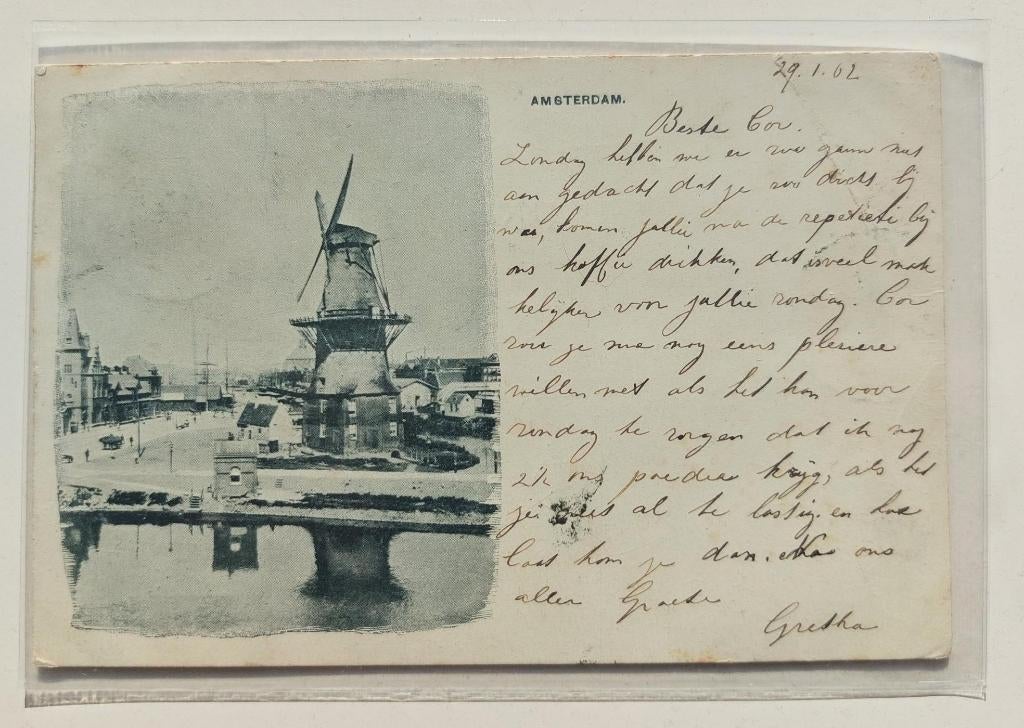 Molen de Gooyer in Amsterdam, Ophalen of Verzenden, Voor 1920, Gelopen, Noord-Holland