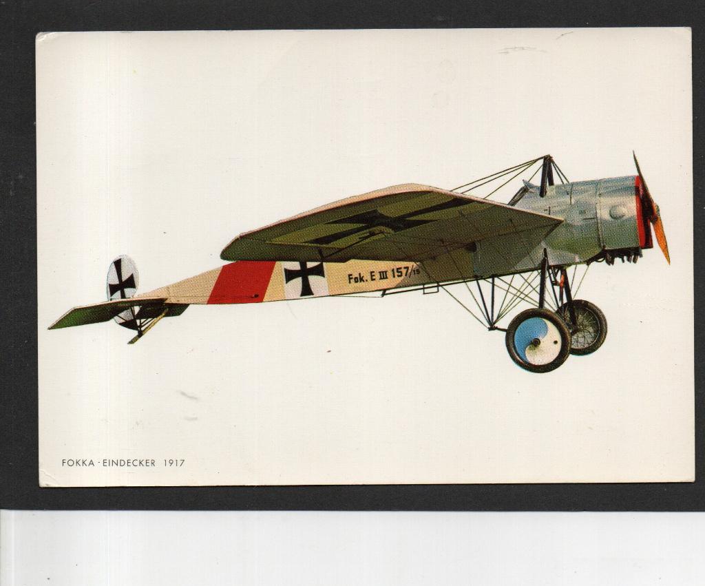 Fokka Eindecker 1917., Ophalen of Verzenden, Voor 1920, Gelopen, Overige thema's