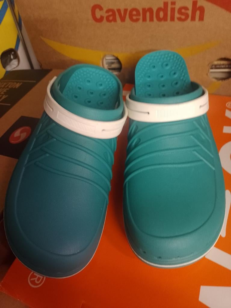 Clog werkklompen groen/wit maat 37/38, Ophalen of Verzenden, Laarzen