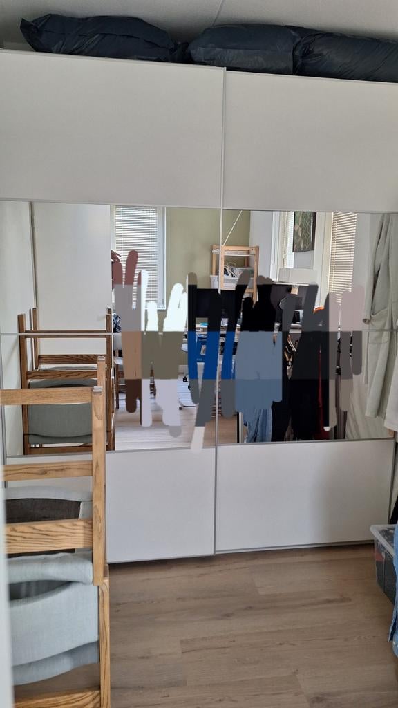 2x wit spiegel schuifdeur voor een pax kast 100x236, Ophalen, 100 tot 150 cm, 200 cm of meer, Zo goed als nieuw