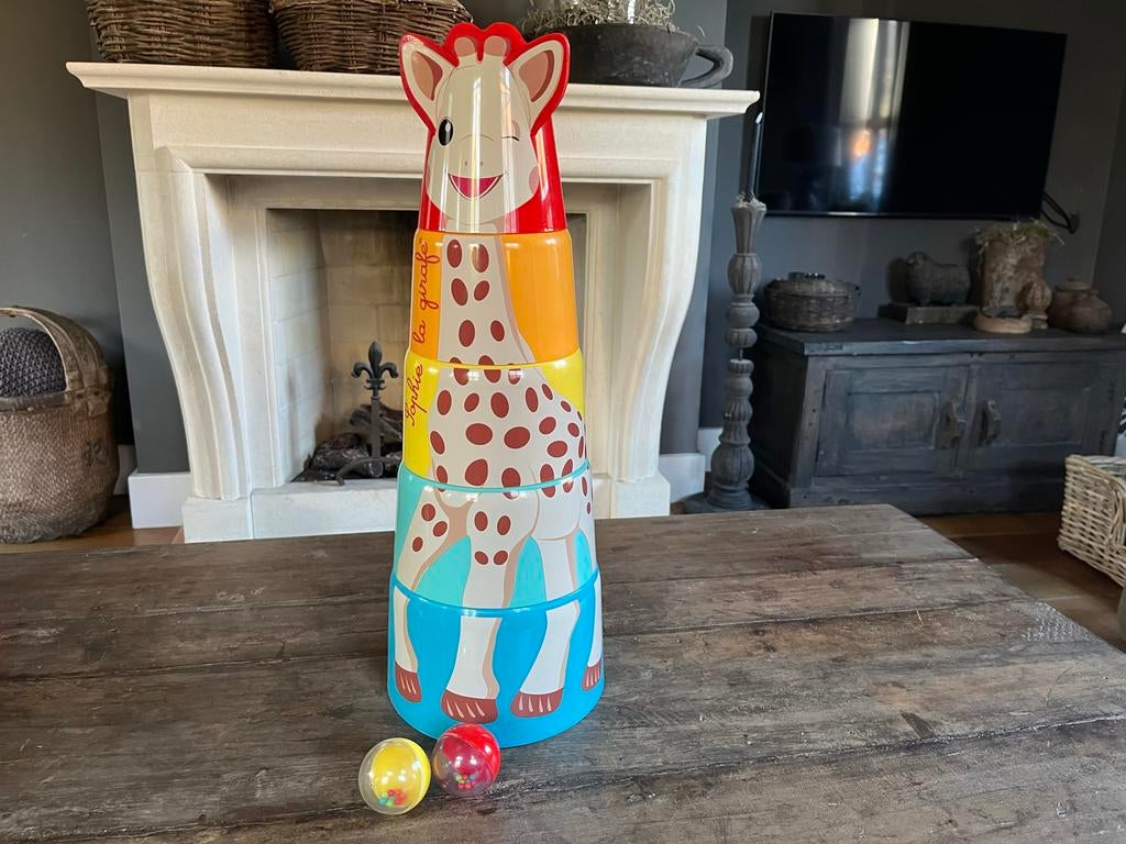 Sophie de Giraf stapeltoren met ballen, Ophalen of Verzenden, Zo goed als nieuw, Overige typen, Met geluid