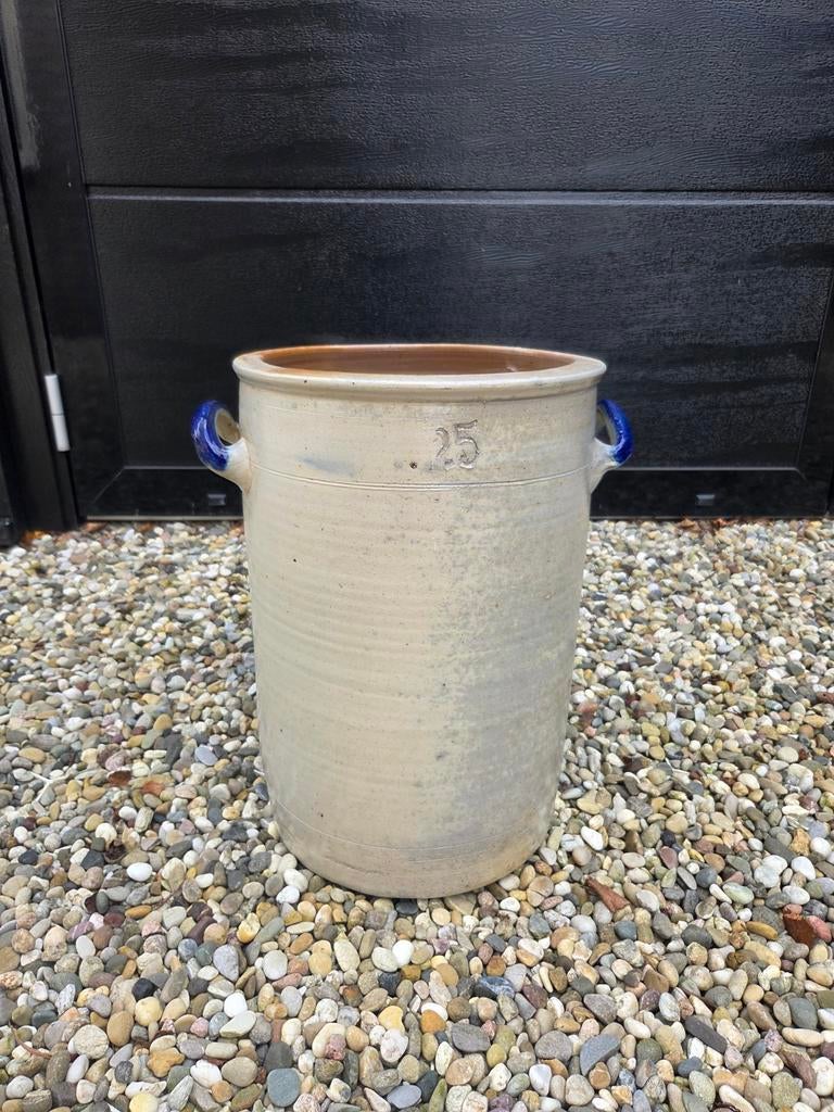 Xl grespot beige keulse oude pot vintage landelijk, Steen, Overige kleuren, Ophalen of Verzenden, Zo goed als nieuw