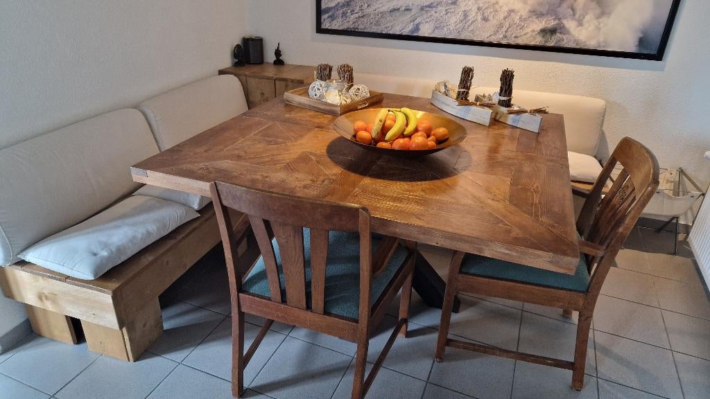 Tafel, Huis en Inrichting, Ophalen, Gebruikt, 100 tot 150 cm, Vierkant