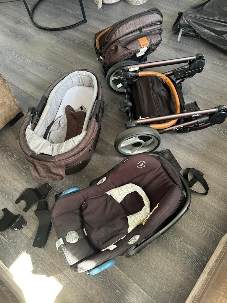 Donkerbruine Mutsy Evo kinderwagen, Ophalen, Zo goed als nieuw, Mutsy