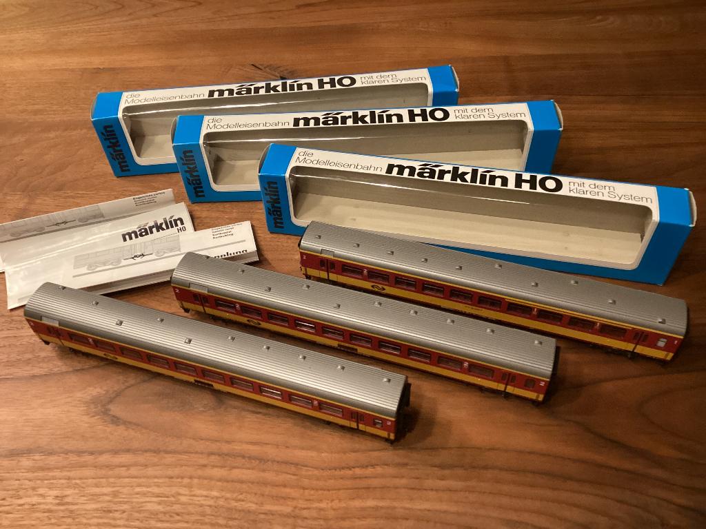 Marklin 4262, 4263 NS ICR rijtuigenset, Wisselstroom, Treinset, Ophalen of Verzenden, Märklin