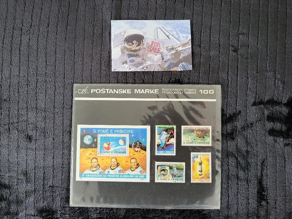 Postzegelvel (Afrika), ruimtevaart, maanlanding, Postzegels en Munten, Verzenden, Postfris, Overige thema's