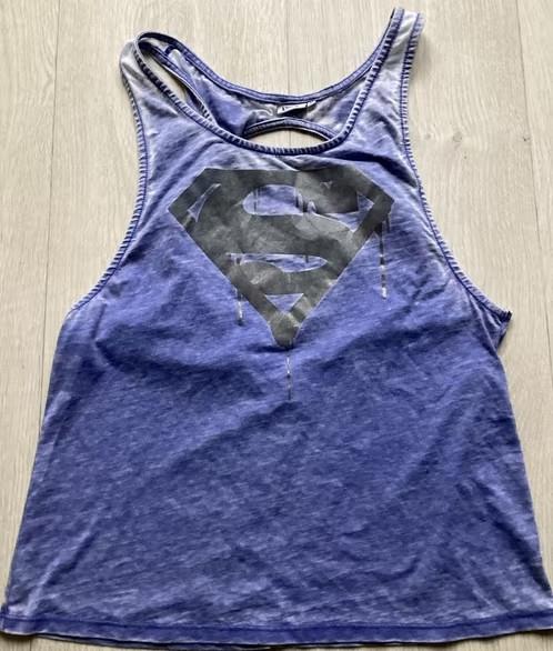 Blauw Superman Tanktop - Maat M, Kleding | Dames, Maat 38/40 (M), Blauw, Ophalen of Verzenden, Zonder mouw