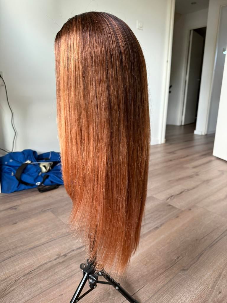 Cowboy copper haarstuk hairelements, Ophalen, Zo goed als nieuw, Pruik of Haarverlenging