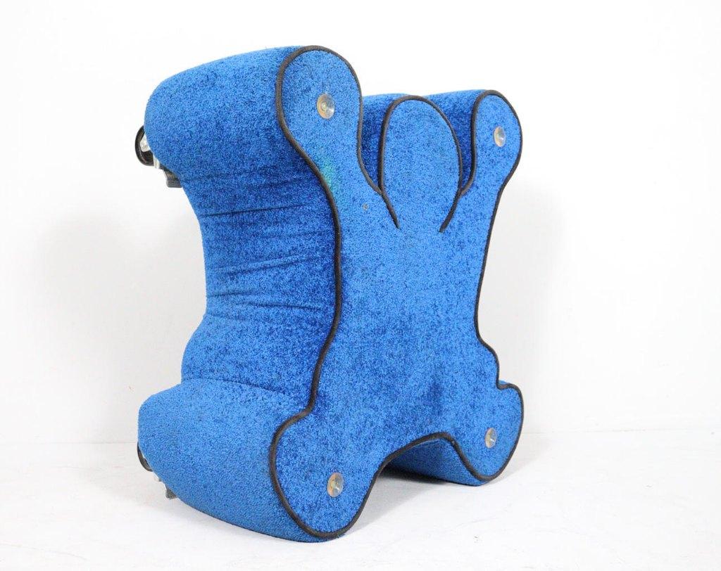 Bretz / Cultsofa - Keith Haring salontafel blauw, Zo goed als nieuw, Minder dan 50 cm, Ovaal, Glas