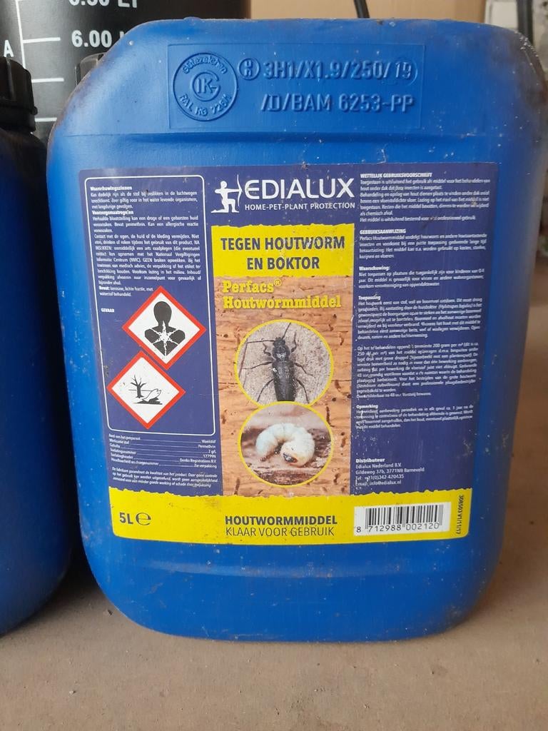 Edialux houtworm- en boktormiddel met drukspuit, Ophalen