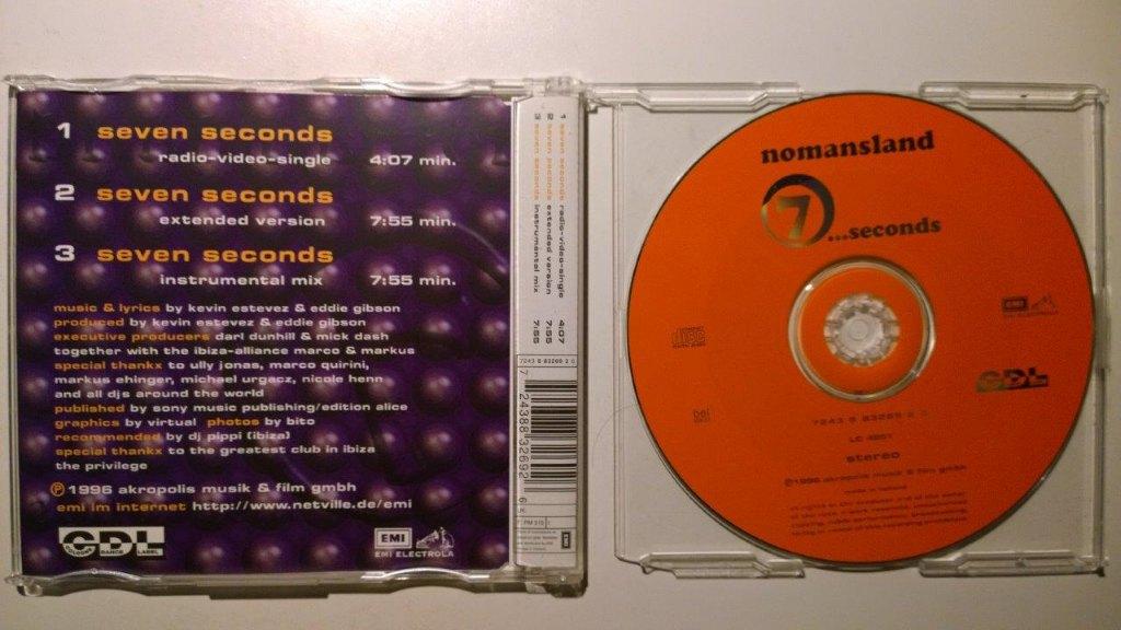 Nomansland - Seven Seconds, Maxi-single, Dance, Ophalen of Verzenden, Zo goed als nieuw