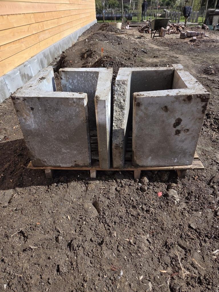 L- Elementen, Tuin en Terras, Ophalen, Minder dan 60 cm, Nieuw, Beton