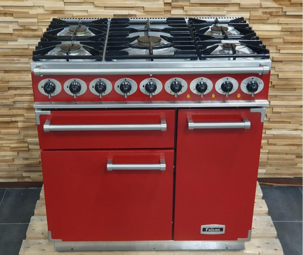 Luxe Fornuis Falcon Deluxe 90cm rood 3 ovens NIEUW!, Niet ingevuld, 60 cm of meer, Niet ingevuld, Ophalen of Verzenden