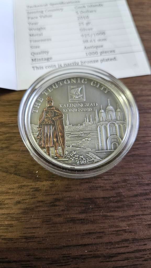 5 dollar 2010 cook island, Ophalen of Verzenden, Overige waardes, Zilver