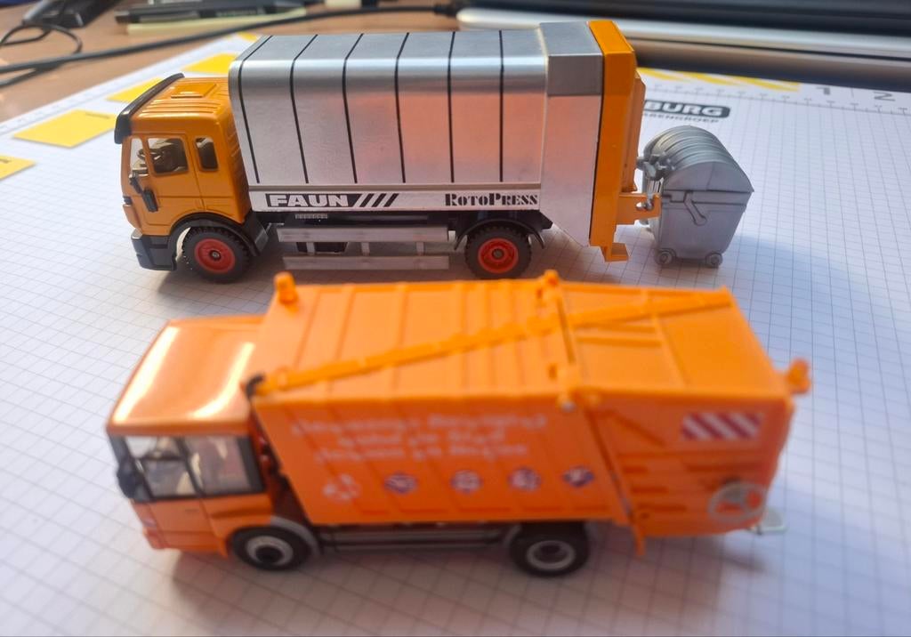 Container modelauto's., Ophalen of Verzenden, Gebruikt, Bus of Vrachtwagen, SIKU