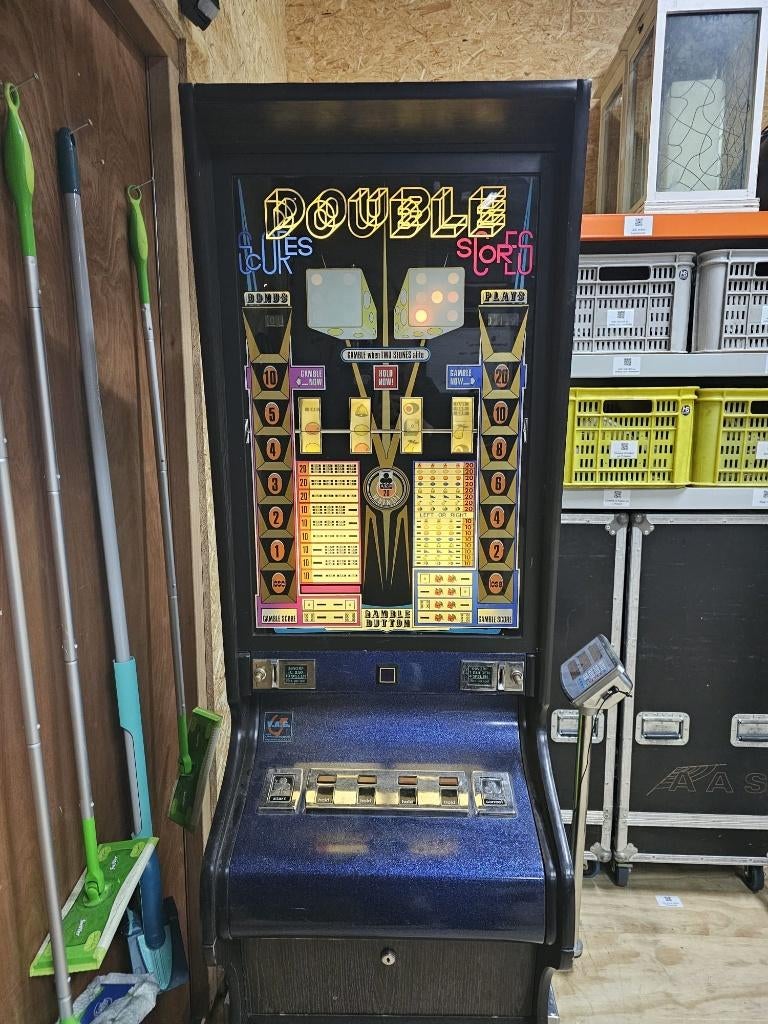 vintage Double Star gokkast (fruitautomaat), Gulden, Ophalen of Verzenden, Gebruikt