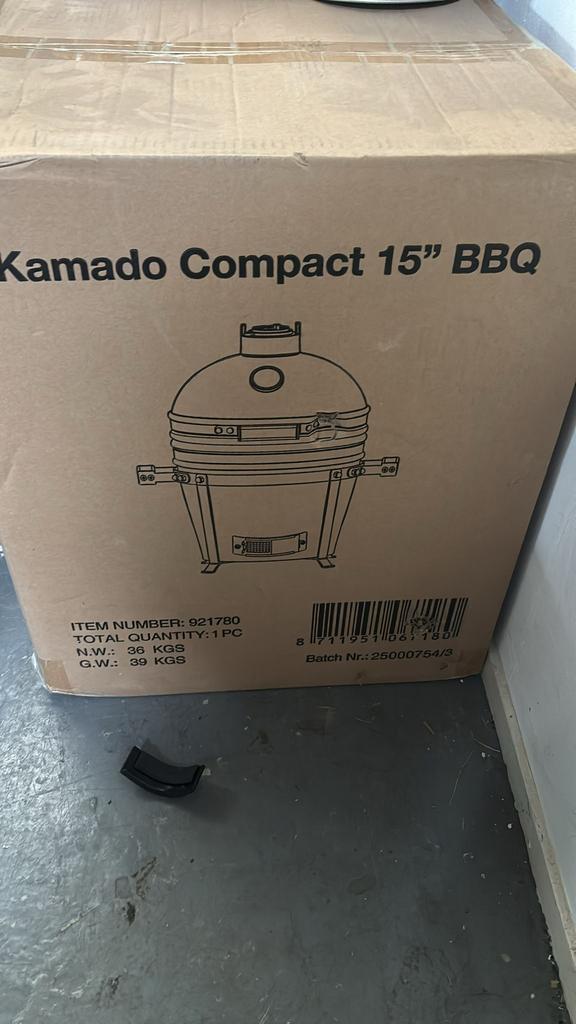 Kamado compact 15”bbq, Tuin en Terras, Houtskoolbarbecues, Ophalen, Nieuw