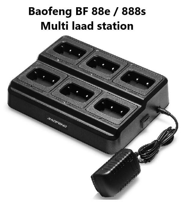 Baofeng BF 88e 888s multi laad station voor 6 porto | NIEUW, Minder dan 2 km, Verzenden, Nieuw, Handsfree-functie