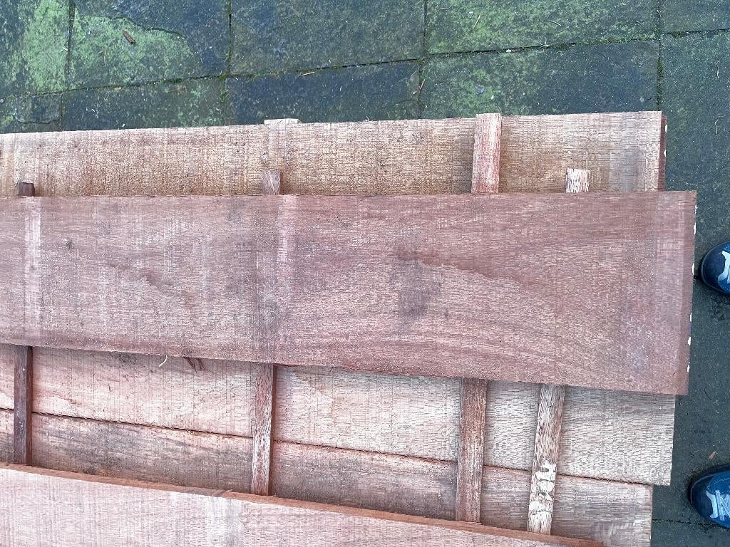 Hardhouten planken en Douglas balken, Doe-het-zelf en Verbouw, Hout en Planken, Ophalen, Minder dan 25 mm, Nieuw, Plank