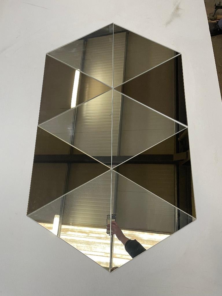 Decoratieve Driehoek Plak Spiegels 40x40cm €5,-per doos, Ophalen, Minder dan 50 cm, Vierkant, Nieuw