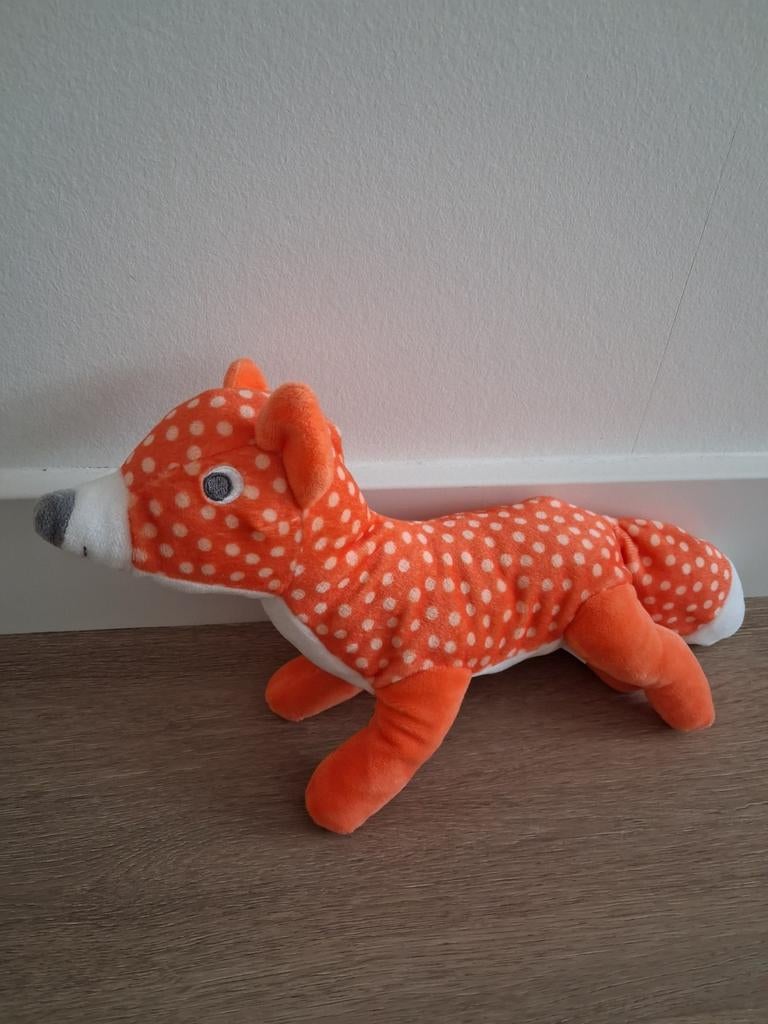 Knuffel Hema vos oranje stippen vosje L1110, Kinderen en Baby's, Speelgoed | Knuffels en Pluche, Ophalen of Verzenden, Zo goed als nieuw