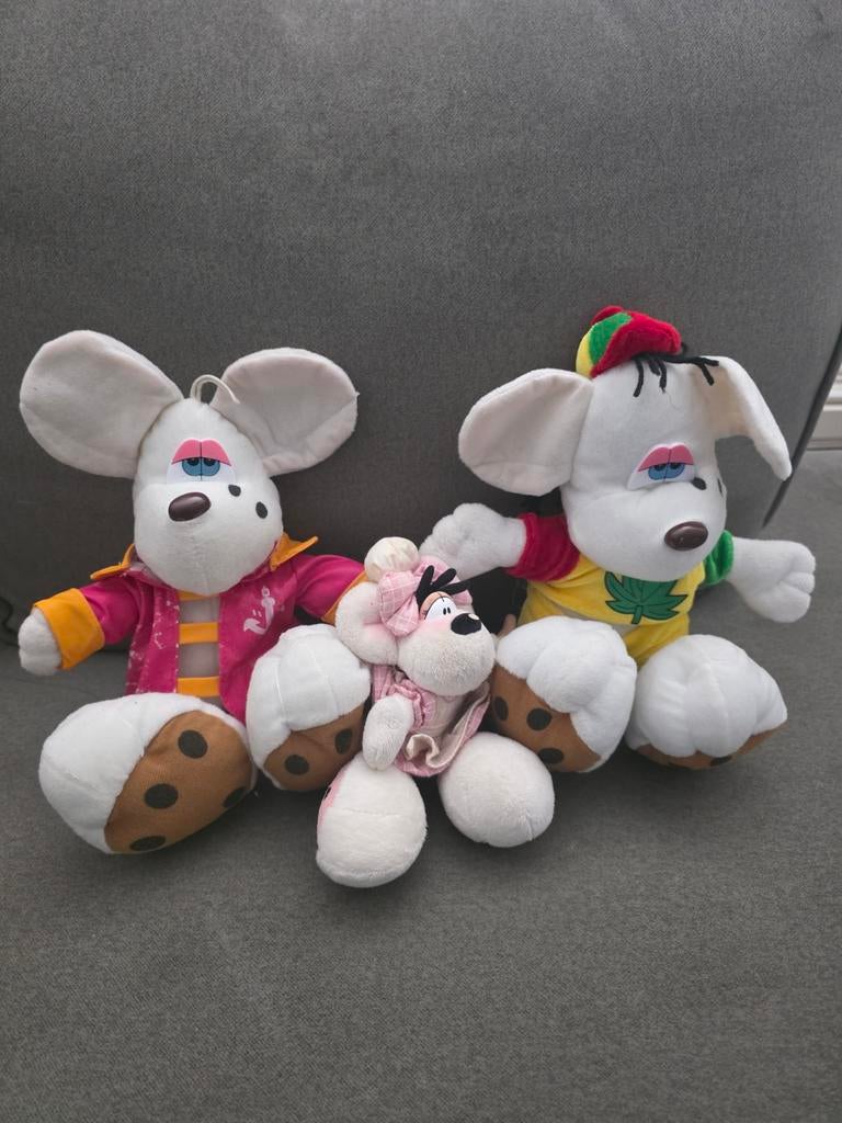 Set van 3 Diddl knuffels, Verzamelen, Diddl, Ophalen of Verzenden, Zo goed als nieuw, Knuffel