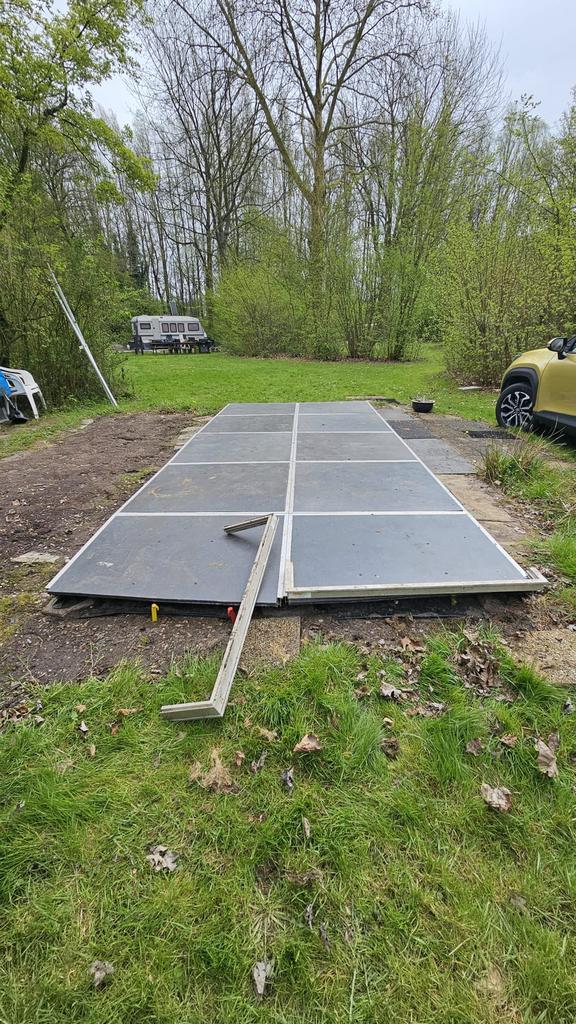 Kunststof voortent platen 10 st van 1.20x1.20, Ophalen of Verzenden, Zo goed als nieuw