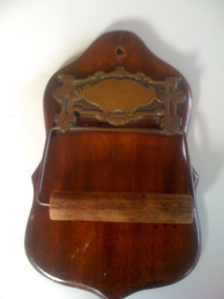 Antieke houten wc rol houder, Antiek en Kunst, Verzenden