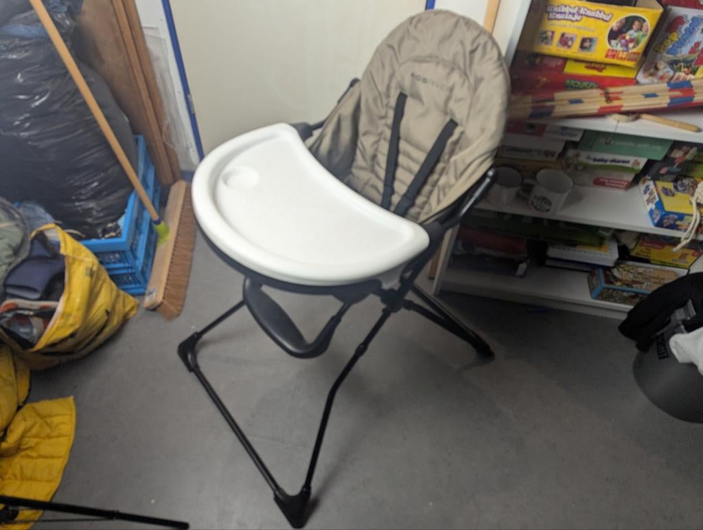 Opklapbare Kinderstoel met Eetblad - Kidsriver, Ophalen, Gebruikt, Inklapstoel, Gordel(s)